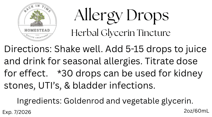 Goldenrod Allergy Drops Glycerin Tincture