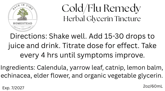 Cold/ Flu Remedy Glycerin Tincture