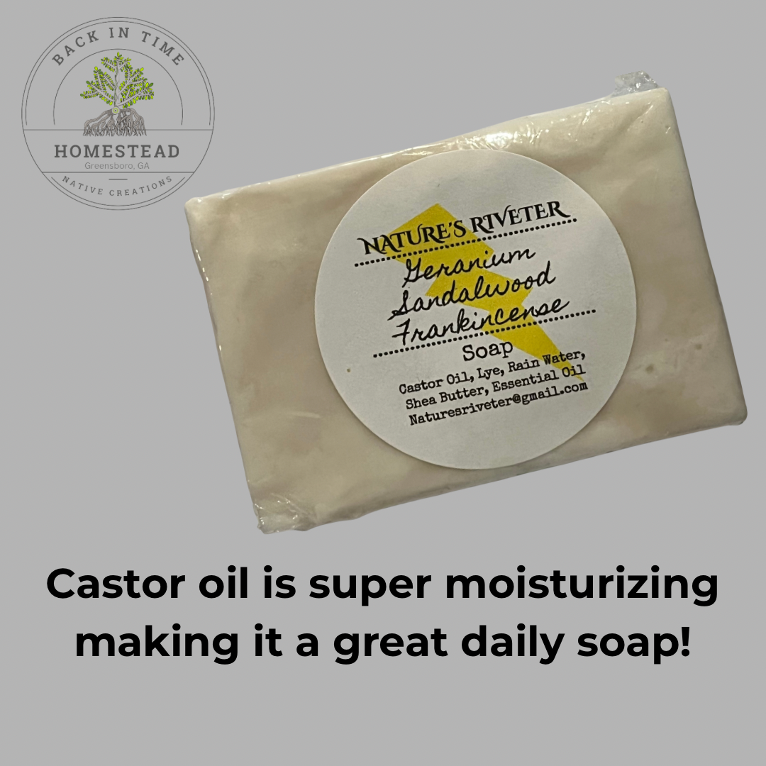 Geranium, Sandalwood & Frankincense Natural Body Soap