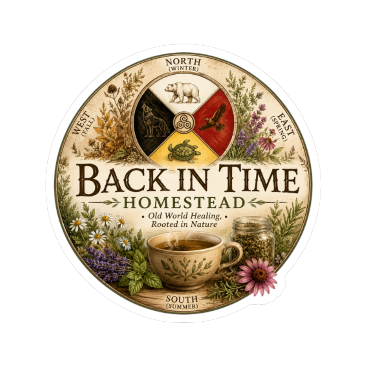 Back in Time Homestead Kiss-Cut Sticker