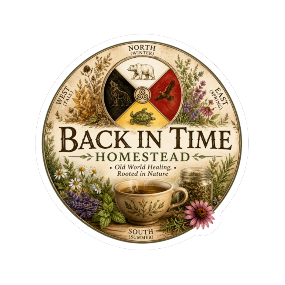Back in Time Homestead Kiss-Cut Sticker