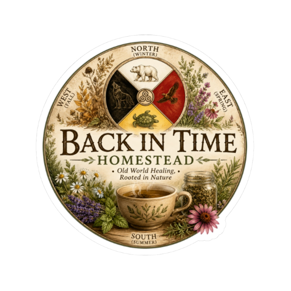 Back in Time Homestead Kiss-Cut Sticker