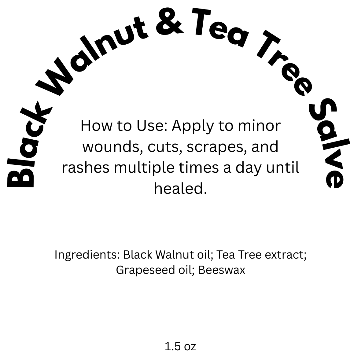 Black Walnut and Tea Tree Rub