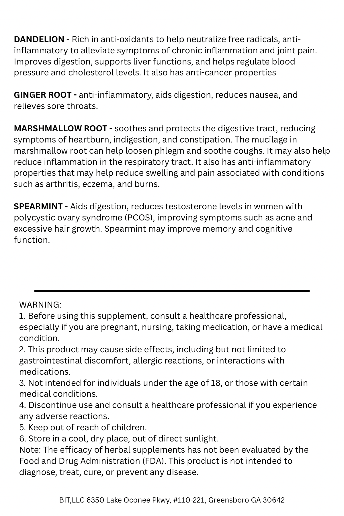 Tummy Tonic Loose Leaf Tea