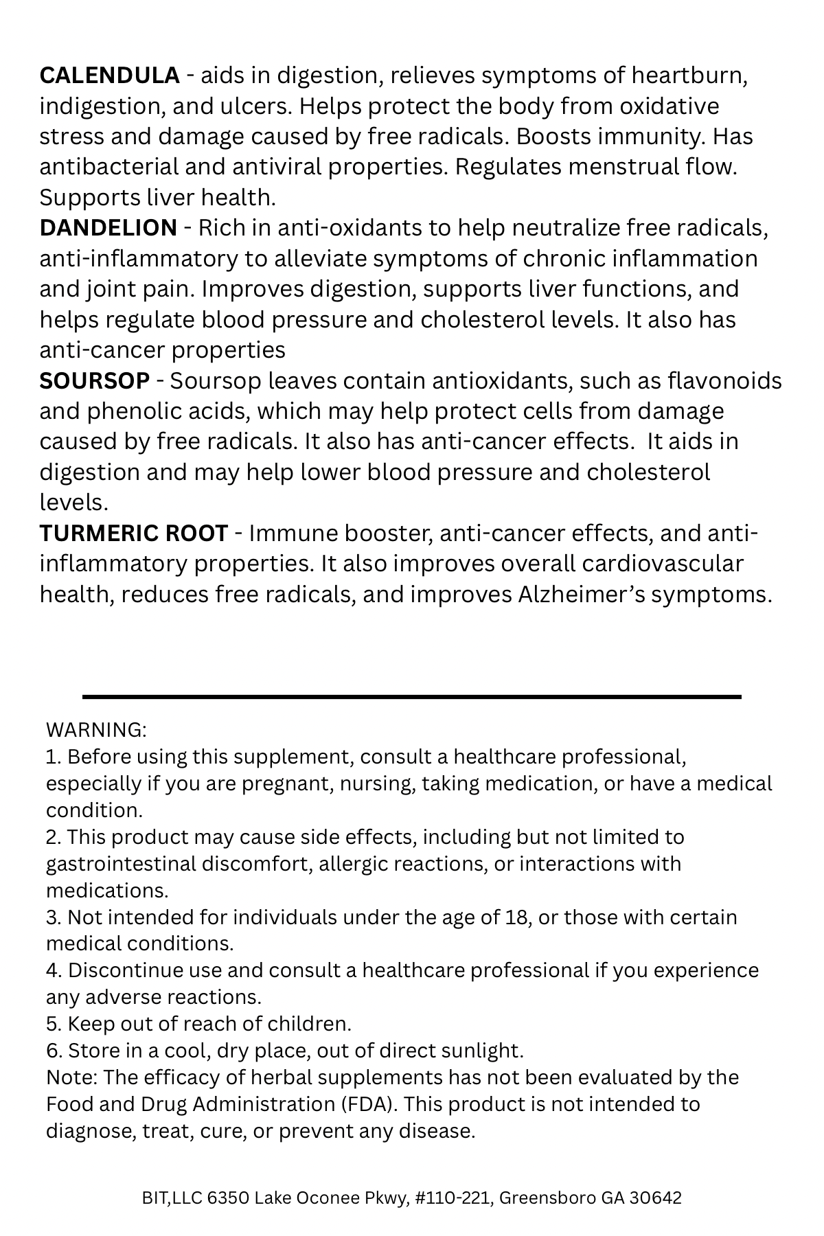 Nature’s Chemo Loose Leaf Tea