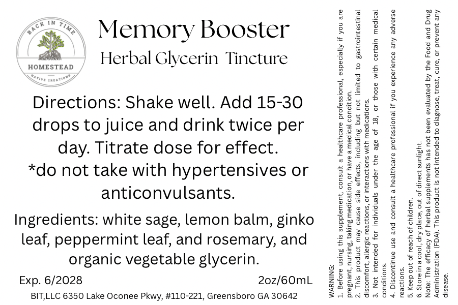 Memory Booster Herbal Glycerin Tincture